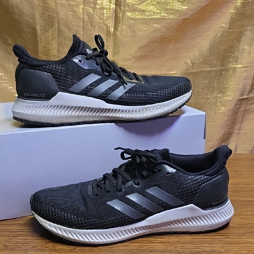 adidas Black and Silver Athletic Shoes